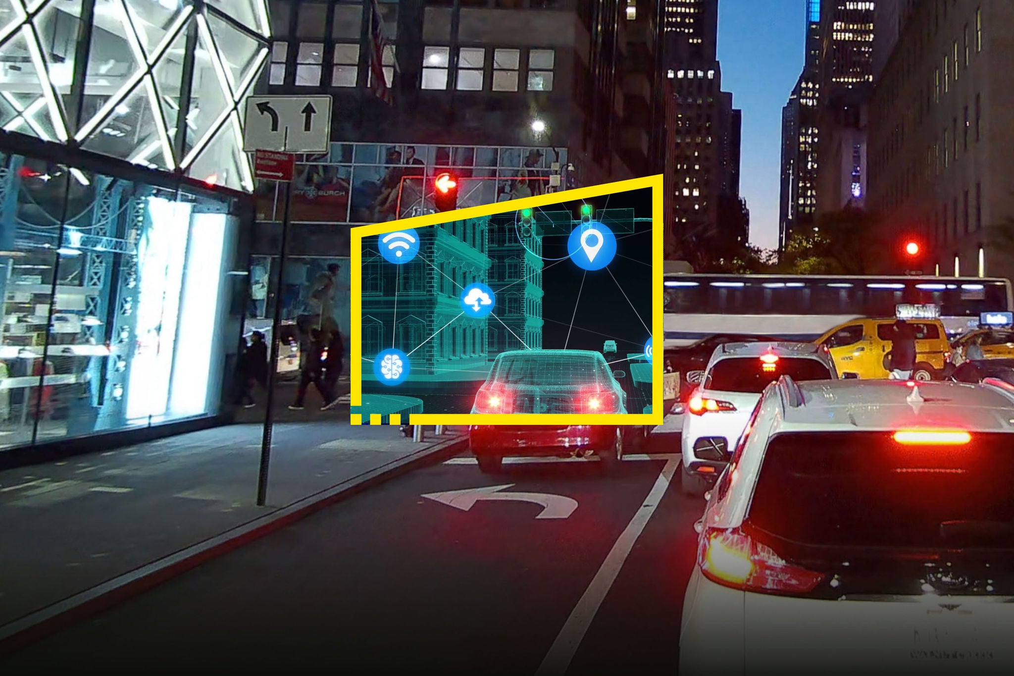 Reframe your future technology traffic jam static